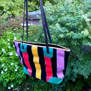 Vintage 80s/90s made in USA leather tote